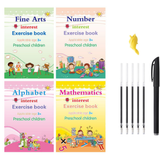 Reusable Handwriting Copybook for Kids (4 Books with Refills for the Pen)